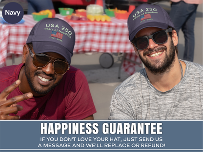 USA 250 Years Of Freedom 1776 2026 Patriotic Trucker Cap