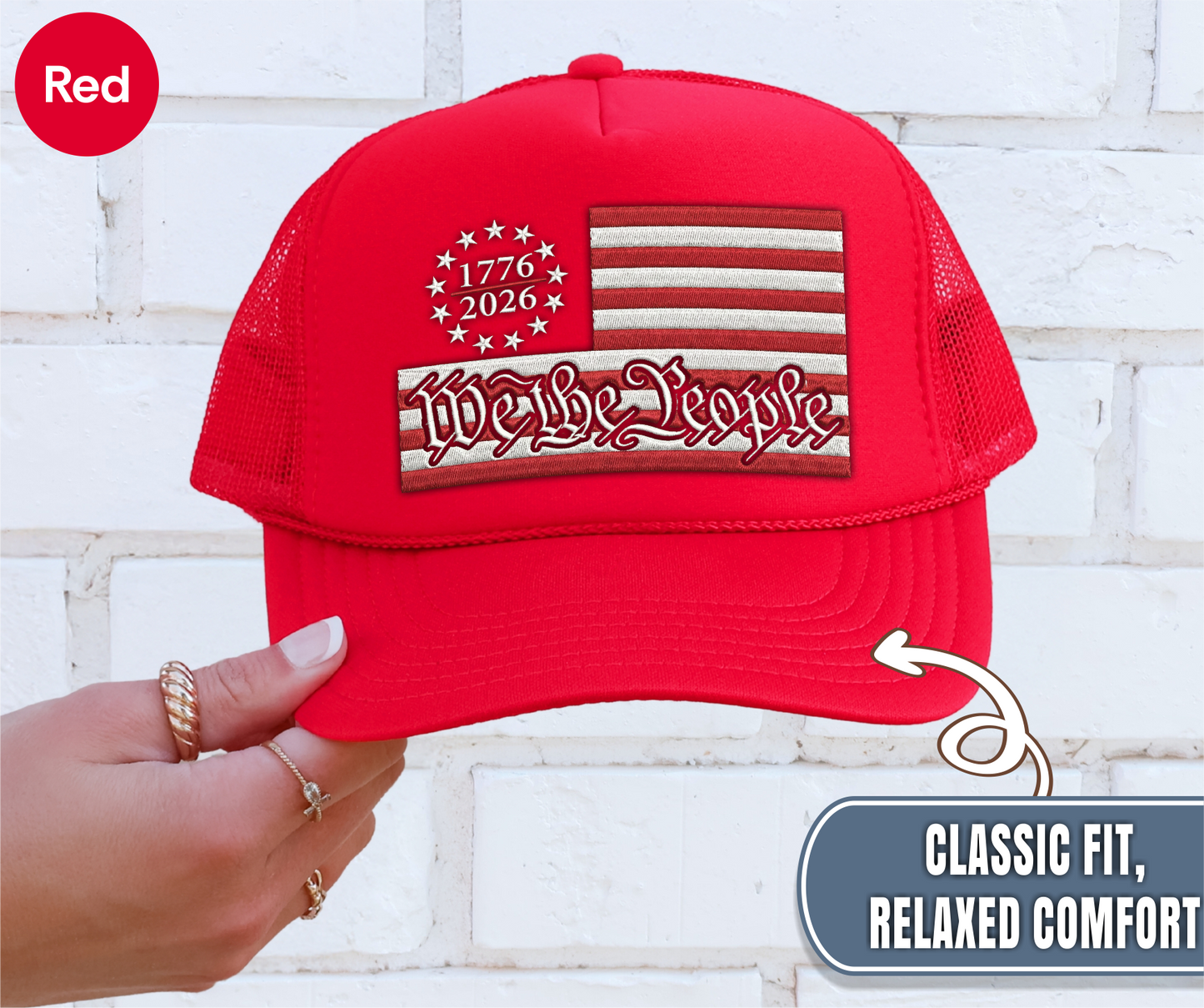 USA 250th Anniversary Embroidered Hat, USA 250 Years Gift, Betsy Ross Flag Cap