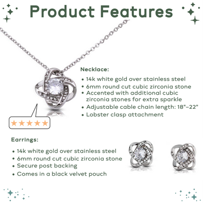Personalized Bridesmaid Jewelry Set – Birth Flower, Name & Message Card