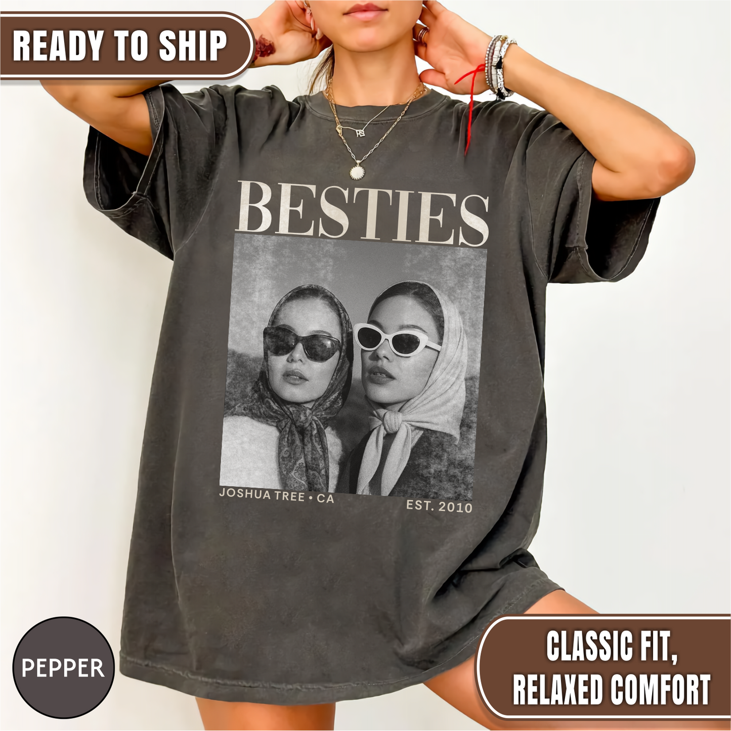 Custom Besties Photo Shirt, Vintage 90s Custom Bootleg Shirt, Personalized BFF Gift, Birthday Gift For Bestie, Bridal Shower Shirt