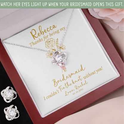 Personalized Bridesmaid Jewelry Set – Birth Flower, Name & Message Card