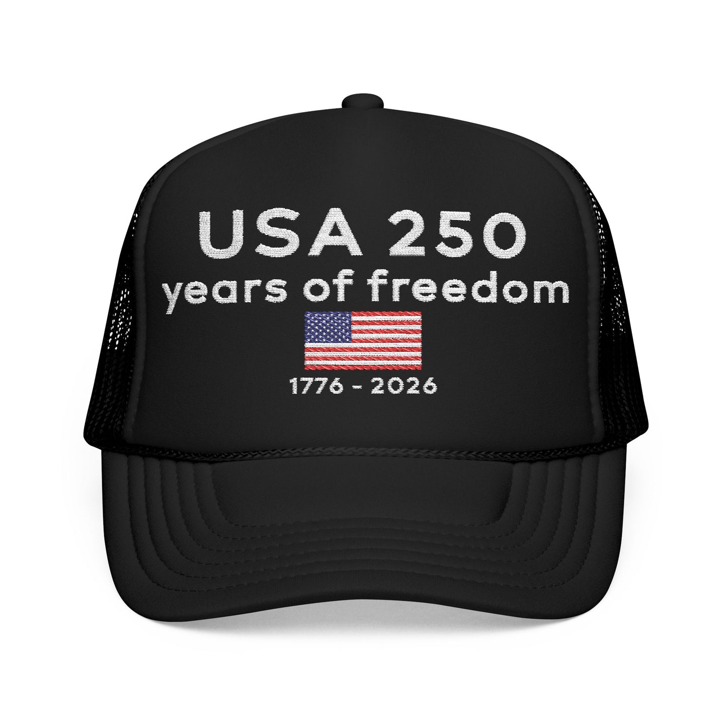USA 250 Years Of Freedom 1776 2026 Patriotic Trucker Cap