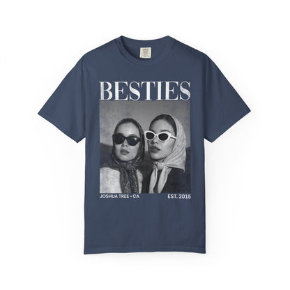 Custom Besties Photo Shirt, Vintage 90s Custom Bootleg Shirt, Personalized BFF Gift, Birthday Gift For Bestie, Bridal Shower Shirt